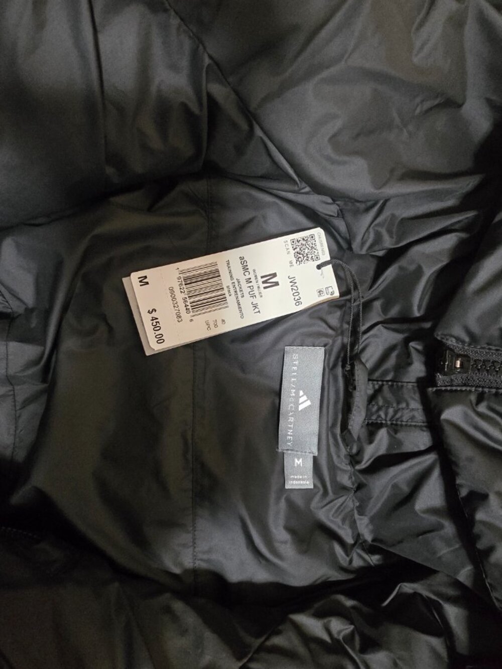 Adidas By Stella McCartney Women's Padded Hooded Jacket JW2036 Medium - Picture 5 of 9